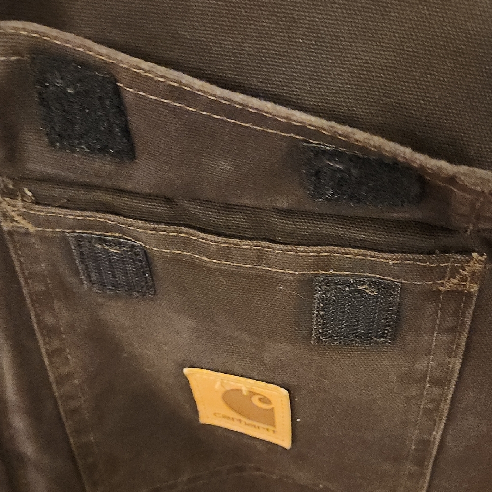 Carhartt Dark Brown Canvas Arctic Quilt Lined Mens Coat Jacket - Picture 5 of 14